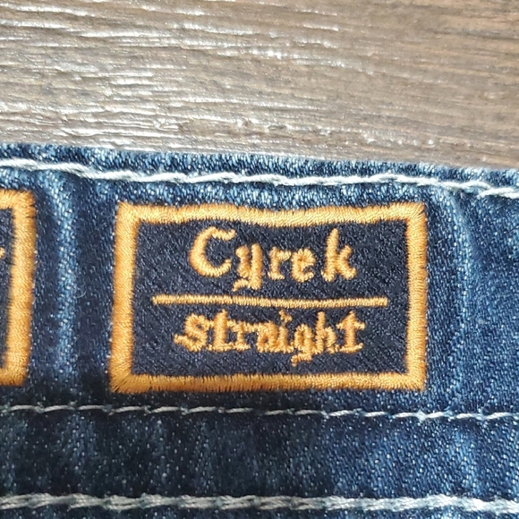 Rock Revival Cyrek Straight Leg Embellished Blue Jeans - Picture 3 of 13